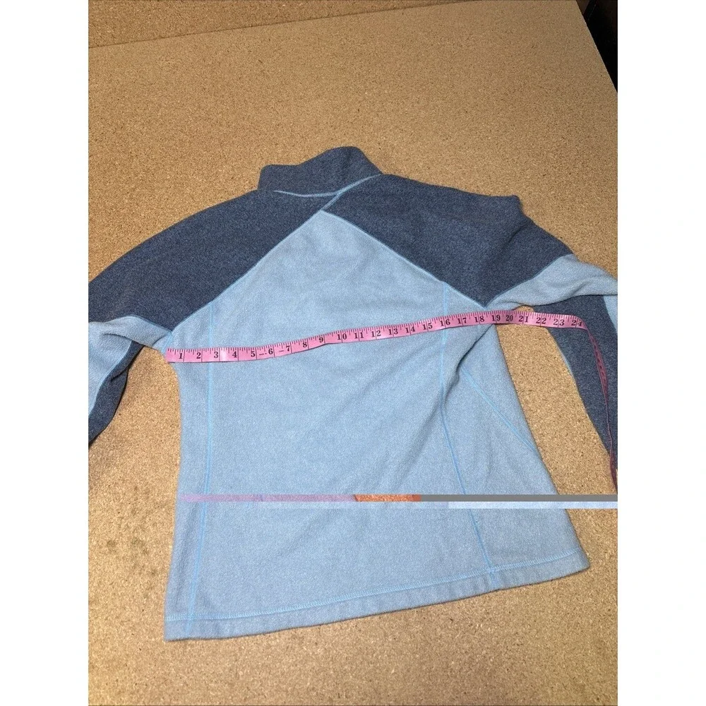 Patagonia Synchilla Womens Size L -1/4 Zip Pullover Fleece Top -Blue on Blue D1
